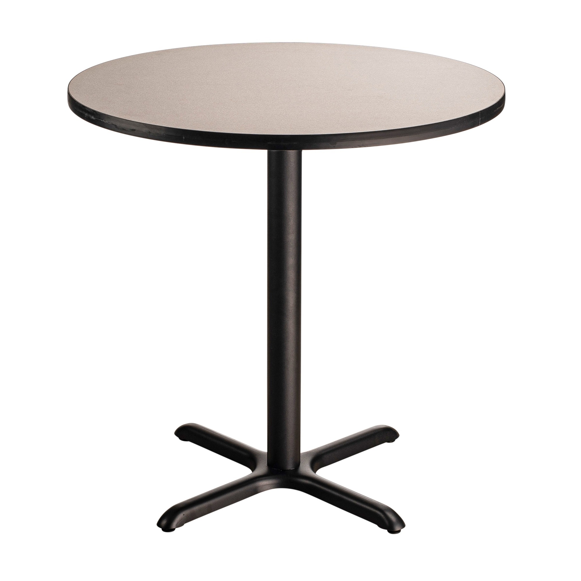 National Public Seating, Cafe Table, 36x36x36 Round "X" Base, Height 36 in, Model# CT13636XCPBTMGY